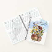 Waterverf Flower Home Daffodil Family Recipbook Notitieboek (Binnen)