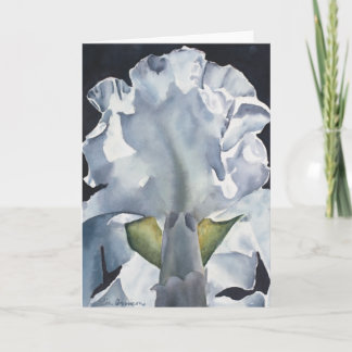 Waterverf Flower Iris Print Wenskaart Kaart