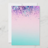 Waterverf Flower Lavender Wedding Invitation Kaart (Achterkant)