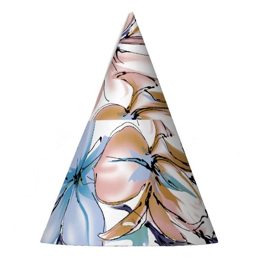 Waterverf Flower: liefdevol geschilderd ontwerp Feesthoedjes (Links)