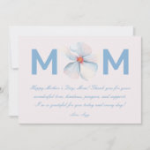 Waterverf Flower MOM Moederdag Script Greeting Kaart (Voorkant)