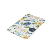 Waterverf Flower Outdoor Tuin Rozen Blauw Geel Badmat (Gekanteld)