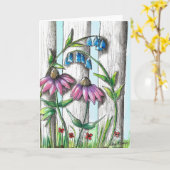 Waterverf Flower Print Wenskaart Kaart (Gele Bloem)