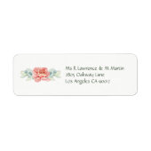 Waterverf Flower Return-adreslabels Etiket (Voorkant)