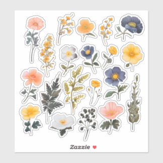 Waterverf Flower Scrapbook Stationery Sticker