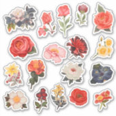 Waterverf Flower Scrapbook Stationery Sticker (Voorkant)