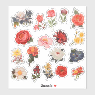 Waterverf Flower Scrapbook Stationery Sticker