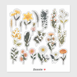 Waterverf Flower Scrapbook Stationery Sticker