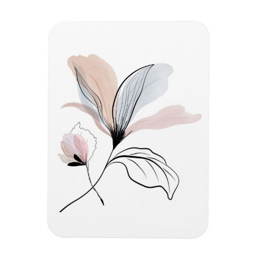 Waterverf Flower Sierkussen Magneet (Verticaal)