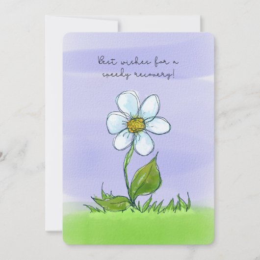 Waterverf Flower Speedy Recovery Binnenkort goed (Voorkant)