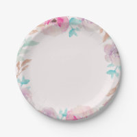 Waterverf Flower Spring Trouwpapier Borden