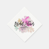 Waterverf Flower Spring Wedding Vrijgezellenfeest Servetten (Hoek)