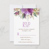 Waterverf Flower Wedding RSVP (Voorkant)