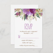 Waterverf Flower Wedding RSVP (Voorkant / Achterkant)