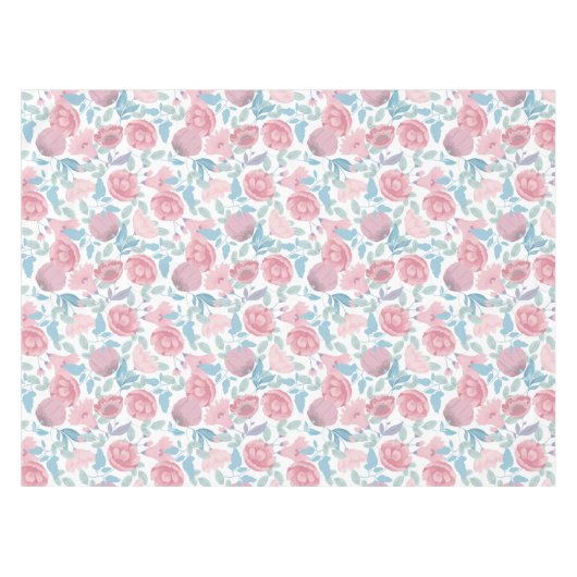 Waterverf Flowered Tafelkleed (Voorkant (Horizontaal))