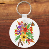 Waterverf Flowers 02 Sleutelhanger (Voorkant)