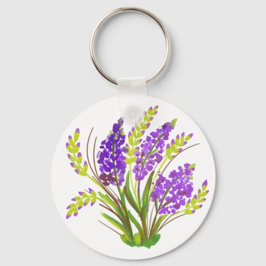 Waterverf Flowers 06 Sleutelhanger (Voorkant)