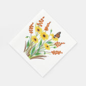 Waterverf Flowers 07 Luncheon Paper Napkins Servet (Hoek)
