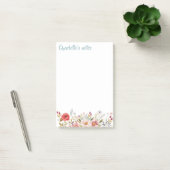 Waterverf Flowers 4 x 6 Sticky Post-it Notes (Kantoor)