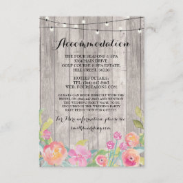 Waterverf Flowers Accommodatie Wedding Invite Informatiekaartje