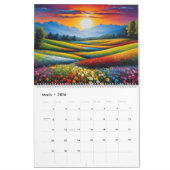 Waterverf Flowers and Flower Meadows Natuur Lover Kalender (Mar 2026)