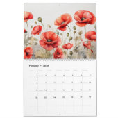 Waterverf Flowers and Flower Meadows Natuur Lover Kalender (Feb 2026)