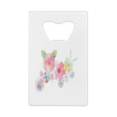 Waterverf Flowers Art Creditkaart Flessenopener (Achterkant)