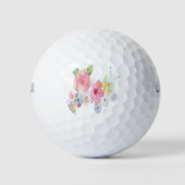 Waterverf Flowers Art Golfballen (Voorkant)