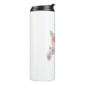 Waterverf Flowers Art Thermosbeker (Gedraaid links)