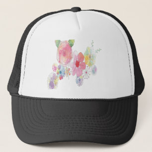 Waterverf Flowers Art Trucker Pet