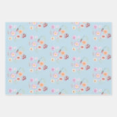 Waterverf Flowers Assorted Gift Wrap Inpakpapier Vel (Voorkant 3)