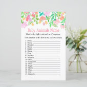 Waterverf Flowers Baby Animals Name Game (Staand voorkant)