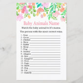 Waterverf Flowers Baby Animals Name Game (Voorkant)
