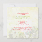 Waterverf Flowers Baby Girl Baby shower Kaart (Achterkant)