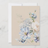 Waterverf Flowers Baby shower Kaart (Achterkant)