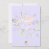 Waterverf Flowers Baptism Dusty Lila Sweet Peas Kaart (Achterkant)
