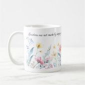Waterverf Flowers Border, Rudyard Kipling Quote Koffiemok (Links)
