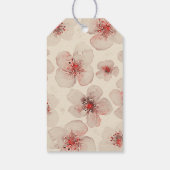 Waterverf Flowers Botanische Vintage bruiloft Cadeaulabel (Achterkant)