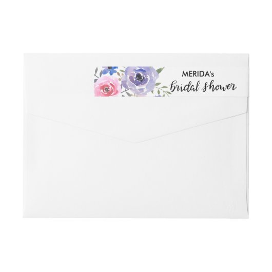 Waterverf Flowers Bunch Vrijgezellenfeest Script (Achterkant)