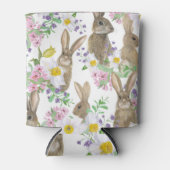 Waterverf Flowers-Bunny Fusion. Blikjeskoeler (Voorkant)