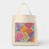 Waterverf Flowers Canvas tas (Voorkant)