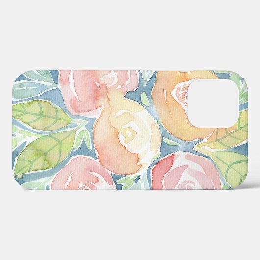  Waterverf Flowers Case-Mate iPhone Case (Achterkant (horizontaal))