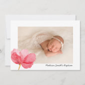 Waterverf Flowers Christening Baptism Uitnodiging (Voorkant)