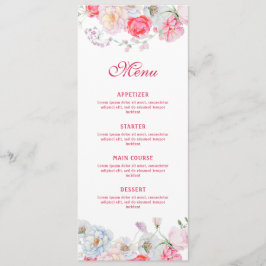 Waterverf Flowers Classic Menu