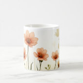 Waterverf Flowers Coffee Mok (Center)