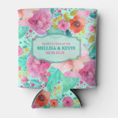 Waterverf Flowers Collage Wedding Sjabloon Blikjeskoeler (Voorkant)