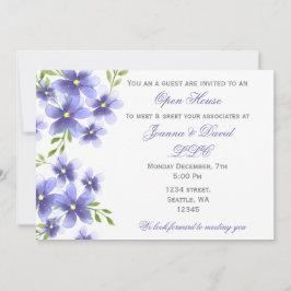 Waterverf Flowers Corporate party Invitation Kaart