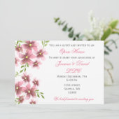 Waterverf Flowers Corporate party Invitation Kaart (Staand voorkant)