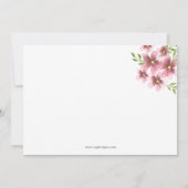 Waterverf Flowers Corporate party Invitation Kaart (Achterkant)