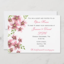 Waterverf Flowers Corporate party Invitation